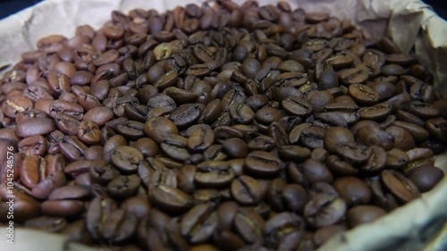 coffee beans slow motion background