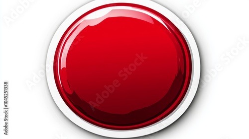 A large, glossy red button with a white border, symbolizing urgency or action. Free Download A large, glossy red button with a white border, symbolizing urgency or action. - GFXLoad