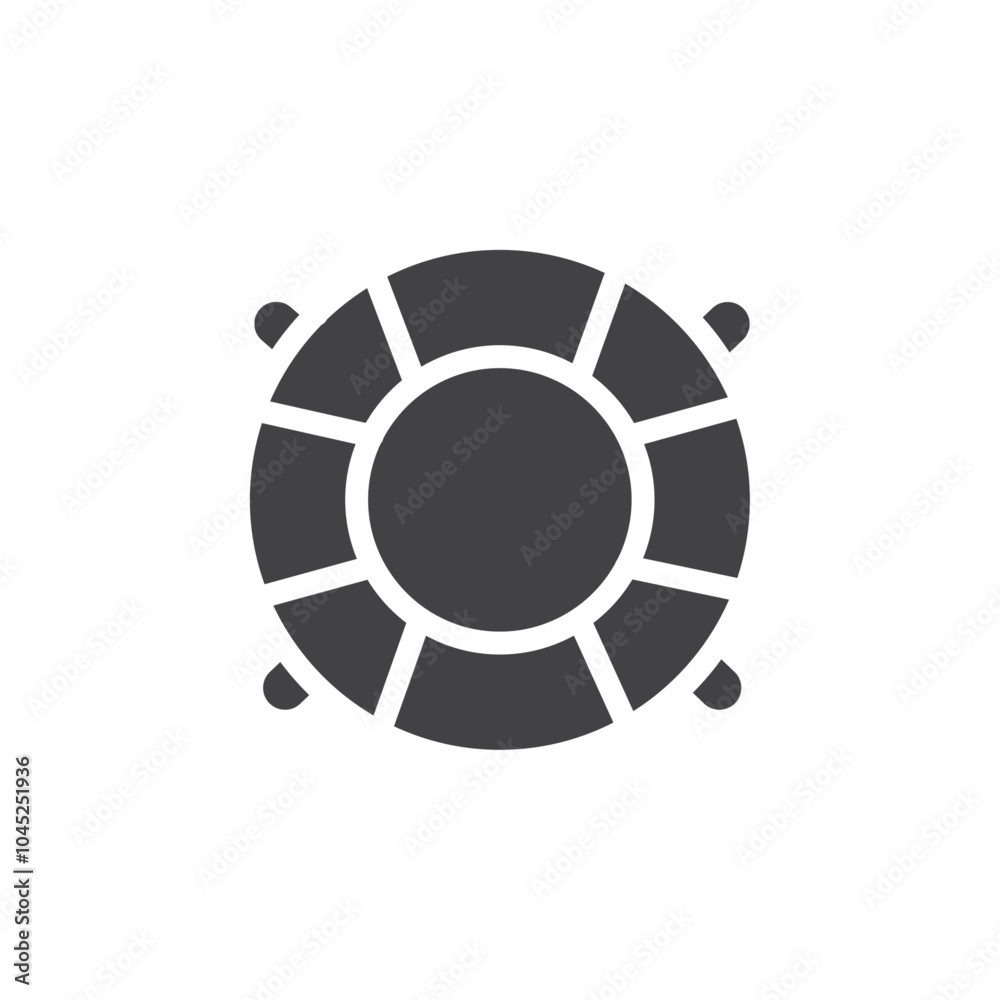 Life buoy icon Symbol mark in filled style Life buoy icon Symbol mark in filled style