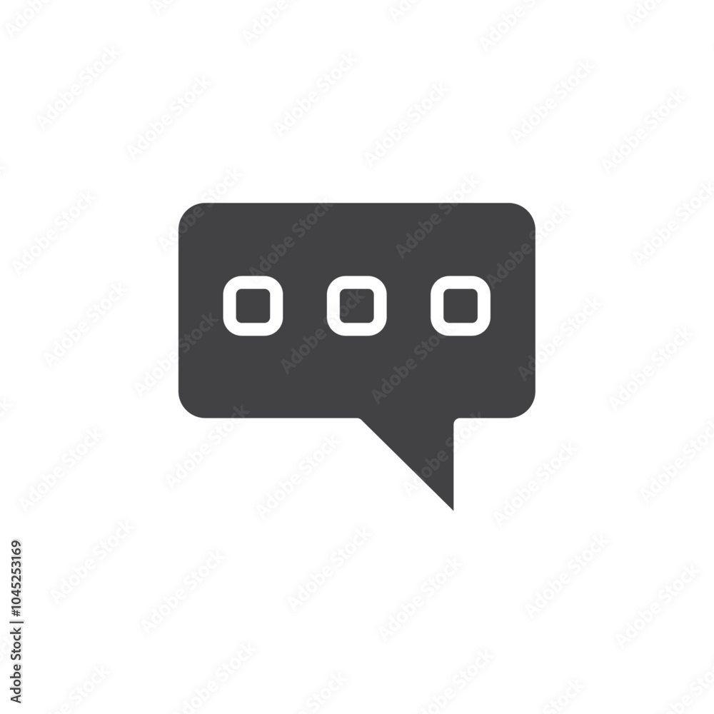 Message icon Symbol mark in filled style Message icon Symbol mark in filled style