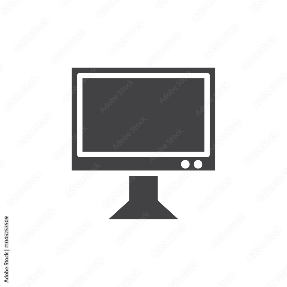 Monitor icon Symbol mark in filled style Monitor icon Symbol mark in filled style