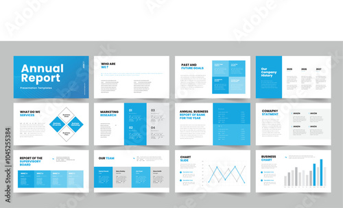  Annual Report PowerPoint Presentation Slide Design Annual Report Presentation Template 