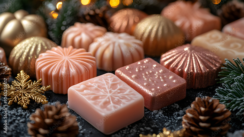 Elegant Collection of Wax Melts in Pink and Rose Gold Colors to Enhance Your Christmas Atmosphere Elegant Collection of Wax Melts in Pink and Rose Gold Colors to Enhance Your Christmas Atmosphere