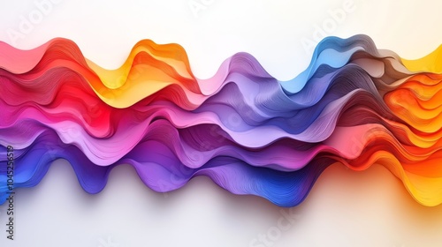 Colorful abstract waves in vibrant hues of red, purple, and blue create a dynamic visual experience.