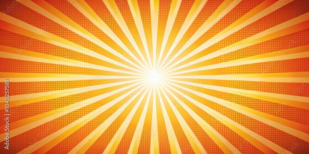 Abstract Sunburst Background with Radiating Stripes and Halftone Pattern Abstract Sunburst Background with Radiating Stripes and Halftone Pattern