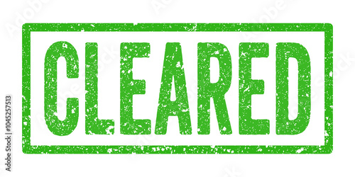 Cleared Stamp Transparent Seal, Green Grunge Cleared Word Rubber Stamp Seal