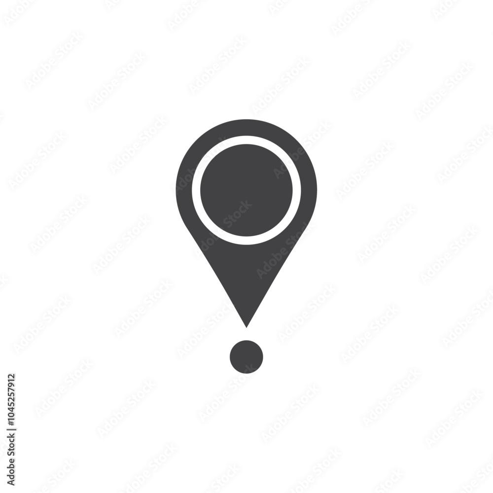 Pin Icon Symbol mark in filled style Pin Icon Symbol mark in filled style