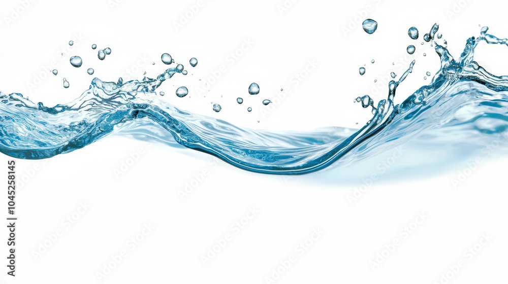 A vibrant splash of clear water, showcasing fluid motion and sparkling droplets against a white background. A vibrant splash of clear water, showcasing fluid motion and sparkling droplets against a white background.