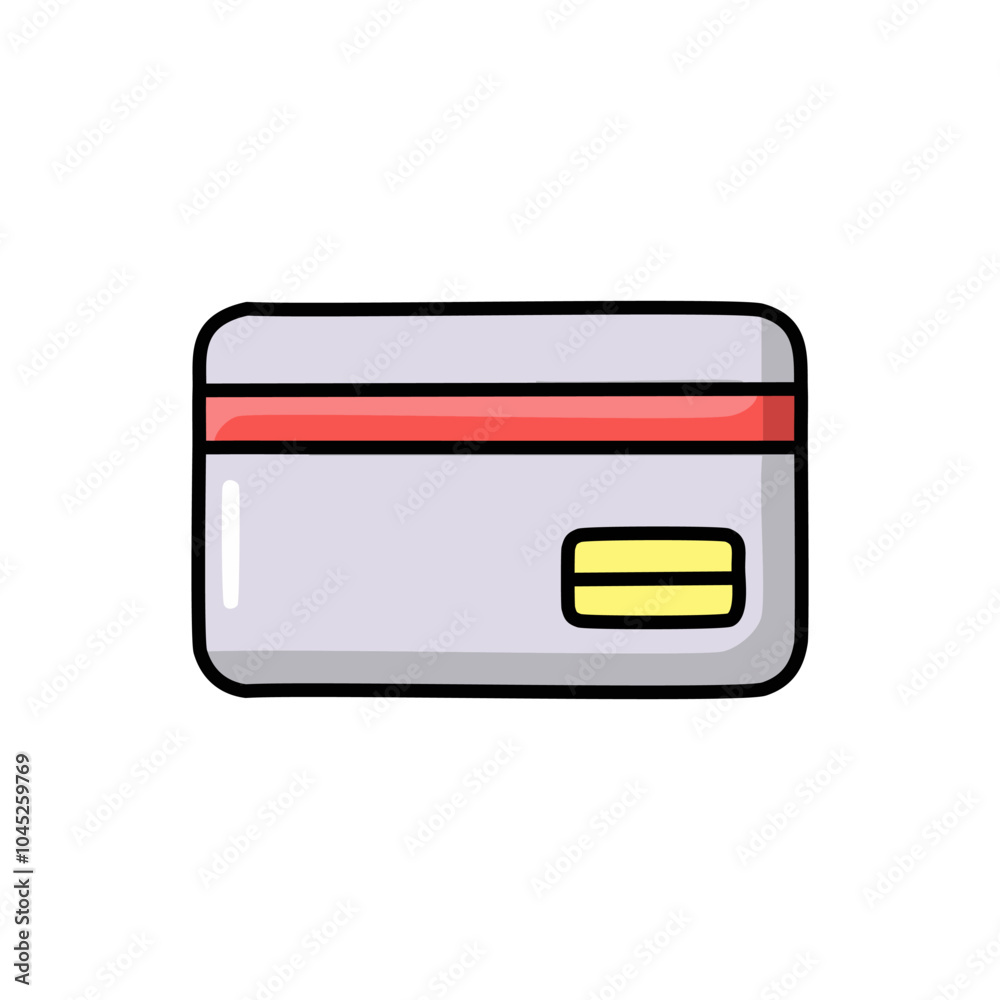 Credit card icon. Vector illustration on white background. Credit card icon. Vector illustration on white background.