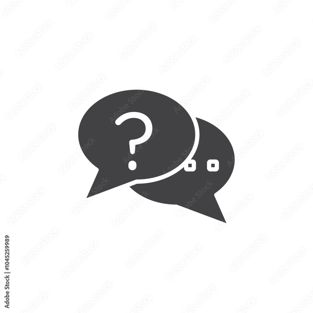 Question icon Symbol mark in filled style Question icon Symbol mark in filled style
