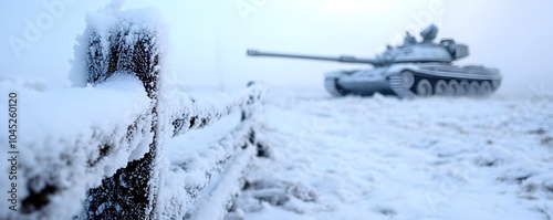 Frozen Battlefield with Tanks - Surviving Extreme Cold in a Chaotic Winter Landscape