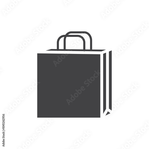 Shopping bag icon Symbol mark in filled style