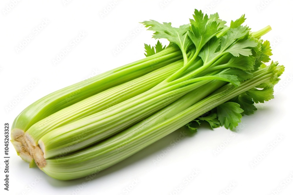 Fresh celery isolated on a white background Fresh celery isolated on a white background