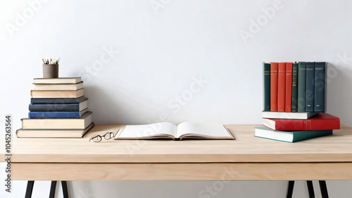 Wallpaper Mural books on the table Torontodigital.ca