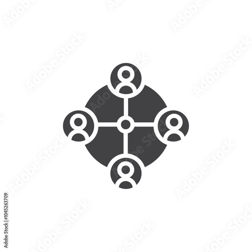 Stakeholders icon Symbol mark in filled style