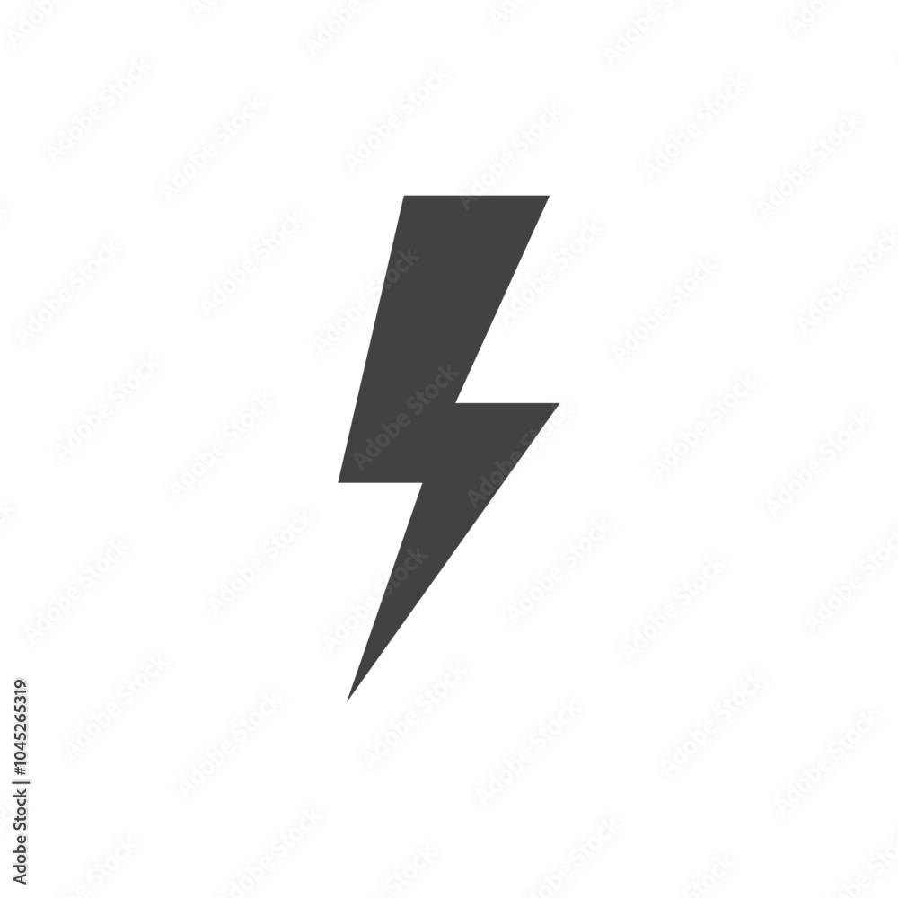 Thunder bolt icon Symbol mark in filled style Thunder bolt icon Symbol mark in filled style