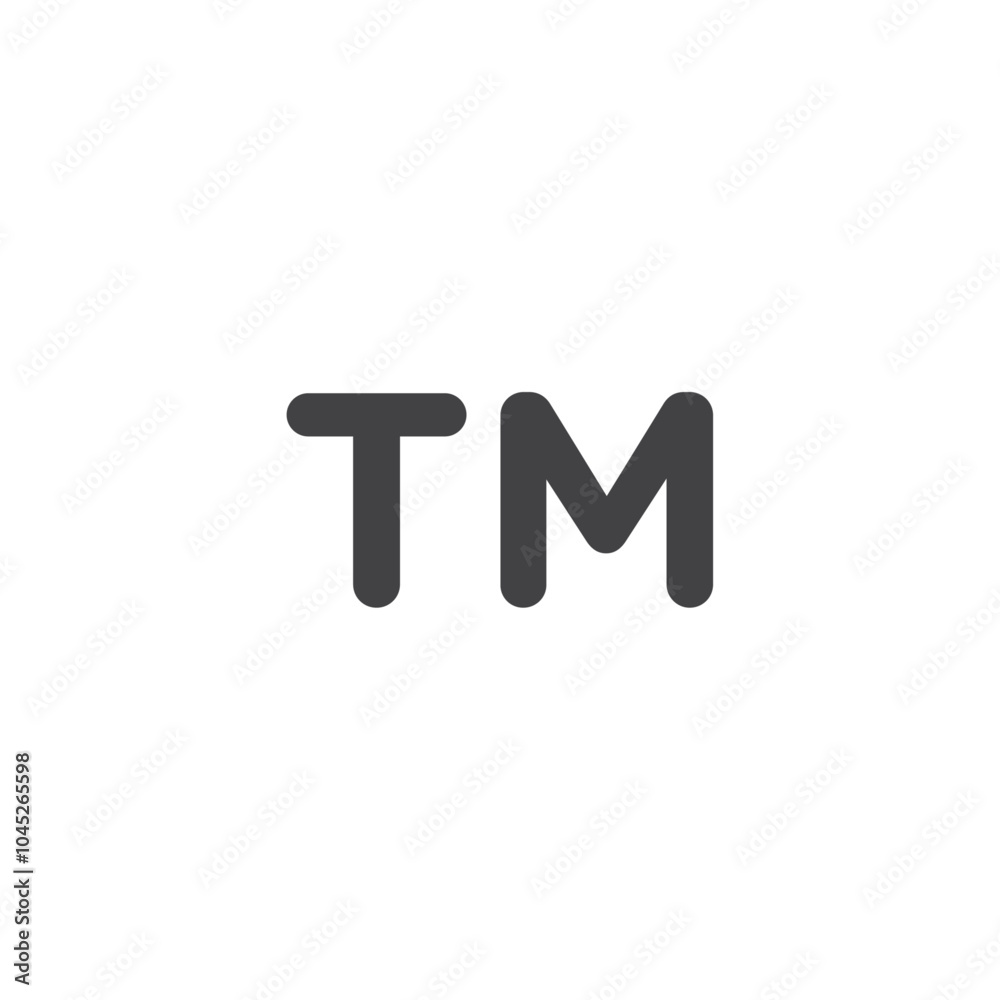 TM trademark icon Symbol mark in filled style TM trademark icon Symbol mark in filled style