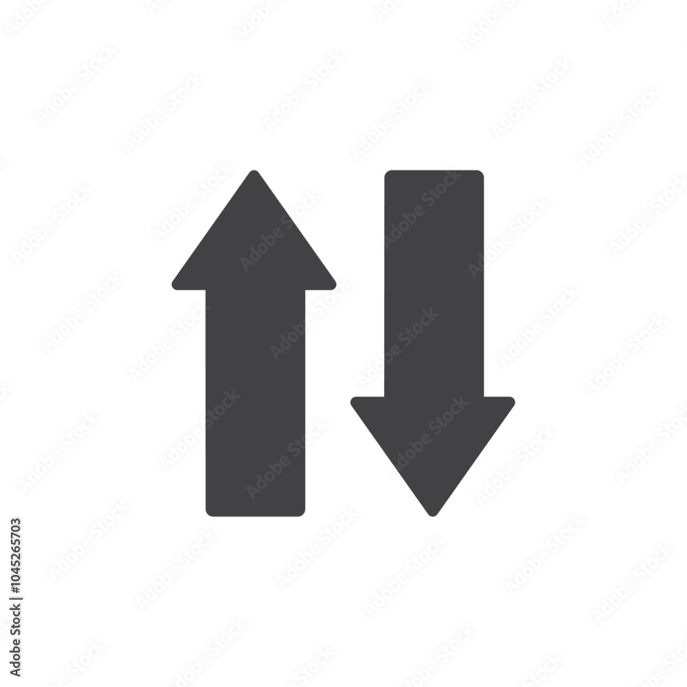 Transfer arrows icon Symbol mark in filled style Transfer arrows icon Symbol mark in filled style