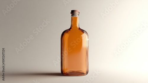 Glass Bottle with Brown Liquid