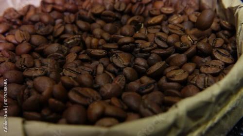 coffee beans slow motion background