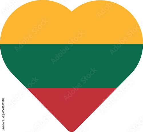 Heart shaped national flag of the European country of LITHUANIA Free Download Heart shaped national flag of the European country of LITHUANIA - GFXLoad