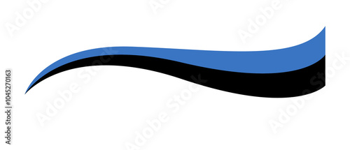 Quadro su tela Estonia flag PNG, Estonian flag tricolor curvy design, Estonian wavy flag on tra