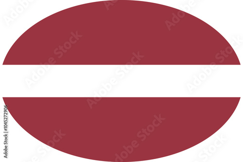 Free Download Oval shaped national flag of the European country of LATVIA - GFXLoad