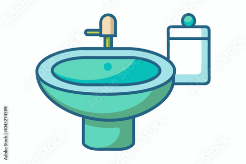 Flat illustration of sink vector icon