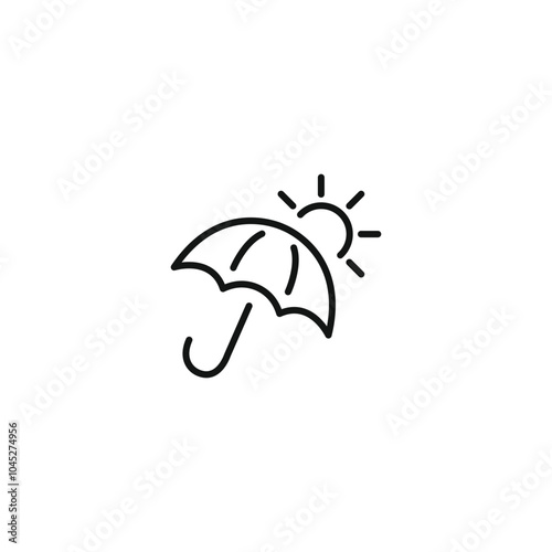 Weather icon. Weather icon set. Linear style.