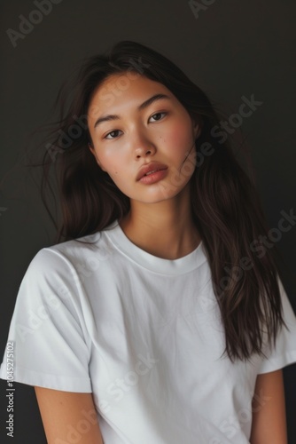 Wallpaper Mural White T-shirt and blue jean portrait photo contemplation. Torontodigital.ca