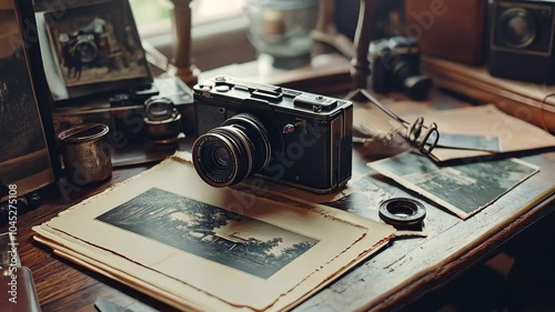 Vintage Overprint Effect Mockup Video photo