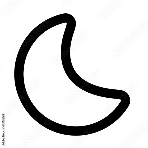 moon,moon icons, moon   icon editable stroke outline icon isolated on white background flat vector illustration. Pixel perfect. 64 x 64.