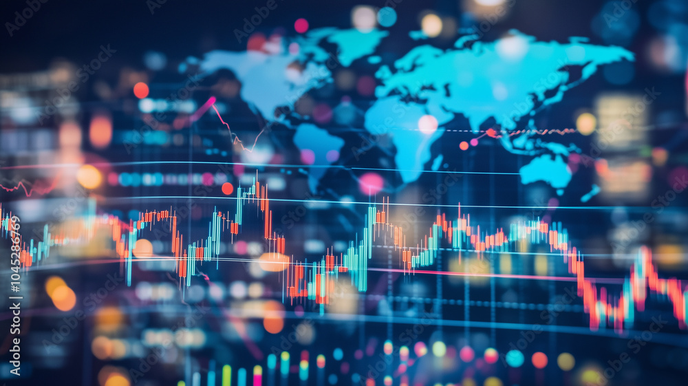 Obraz premium 金融や経済のイメージ,ファイナンシャルグラフ