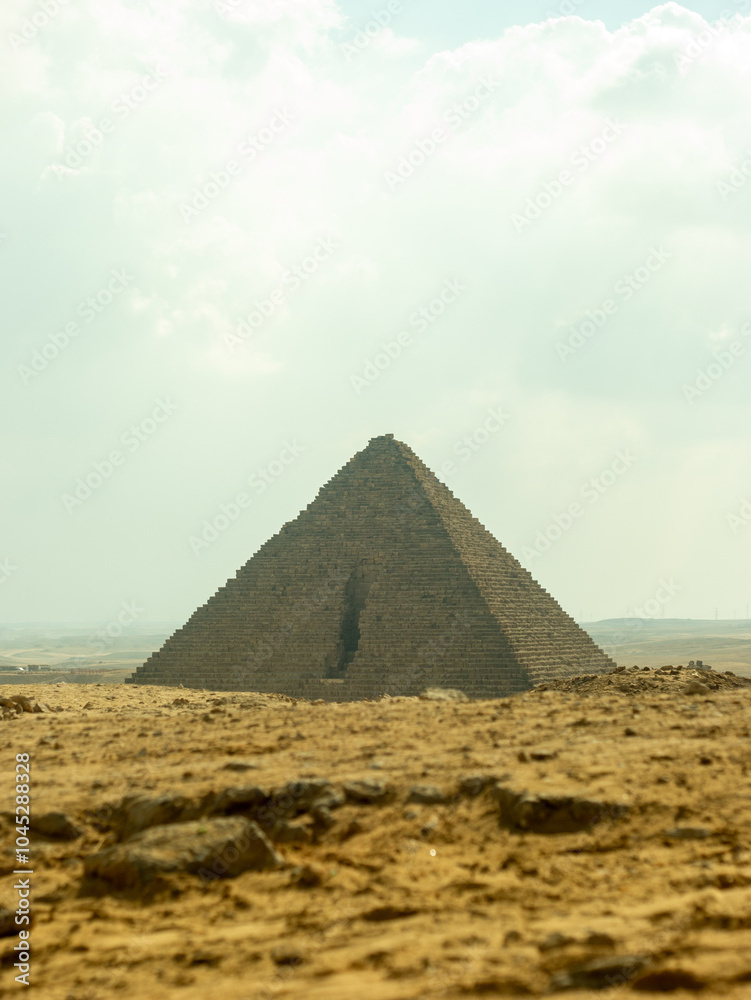 Low Angel The pyramid of Menkaure in Giza Low Angel The pyramid of Menkaure in Giza