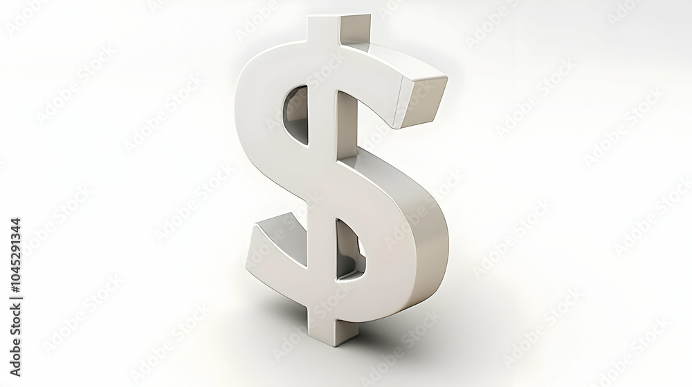 3D Plain White Dollar Sign Icon Financial Concept on Plain Background Ample Copy Space Slow Zoom Emphasizing Currency Value Economic Symbolism for Finance and Investments 3D Plain White Dollar Sign Icon Financial Concept on Plain Background Ample Copy Space Slow Zoom Emphasizing Currency Value Economic Symbolism for Finance and Investments