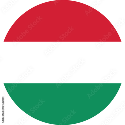 Free Download Circle shaped national flag of the European country of HUNGARY - GFXLoad