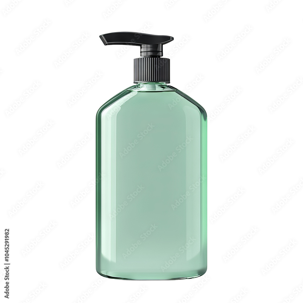 Green liquid soap dispenser, white isolated background. Green liquid soap dispenser, white isolated background.