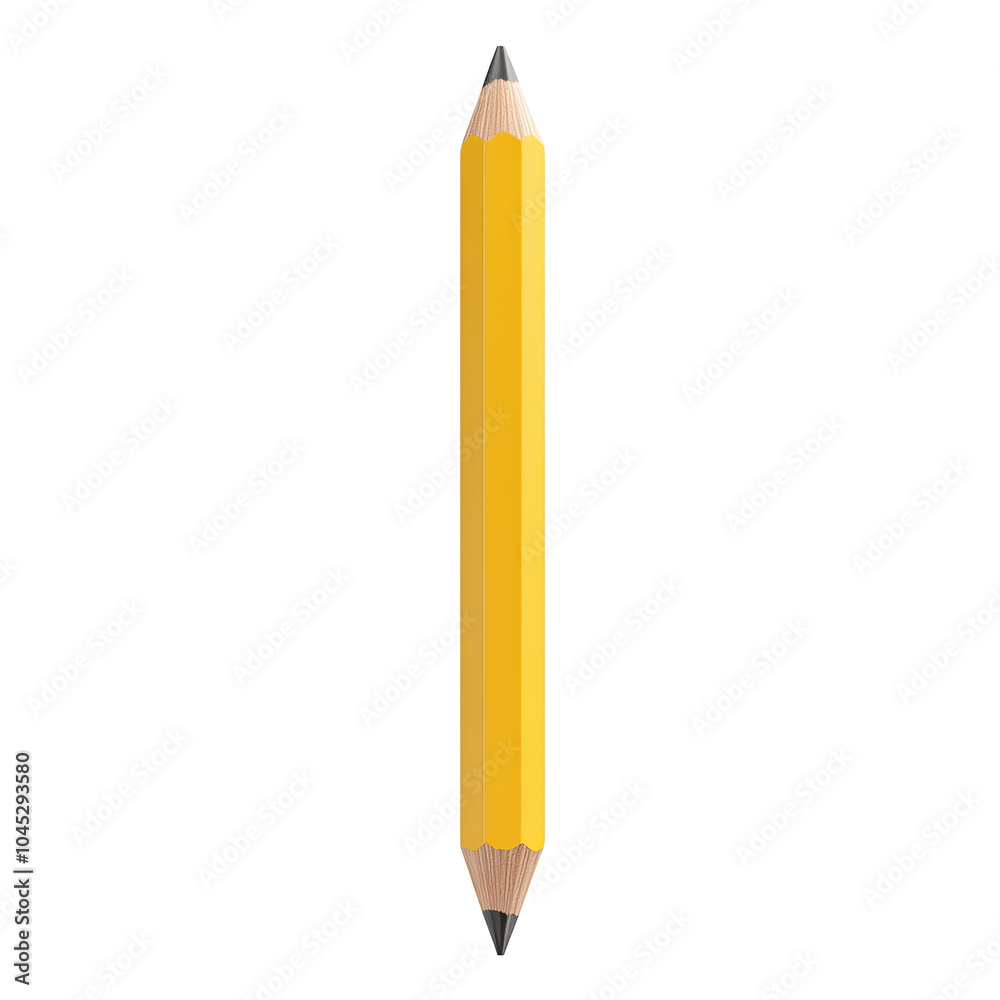 Yellow pencil on a white isolated background. Yellow pencil on a white isolated background.