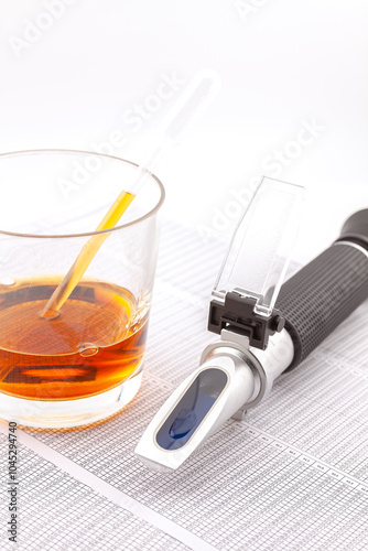 Optical refractometer for measuring alcohol content