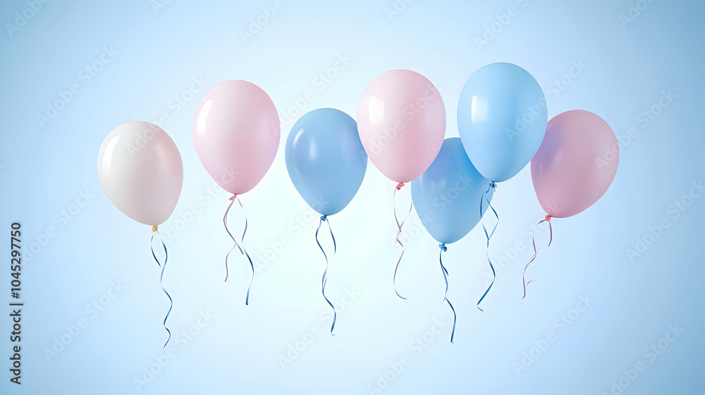 A soft gradient balloon background transitioning from pastel pink to light blue, with floating balloons creating a light and fun atmosphere A soft gradient balloon background transitioning from pastel pink to light blue, with floating balloons creating a light and fun atmosphere