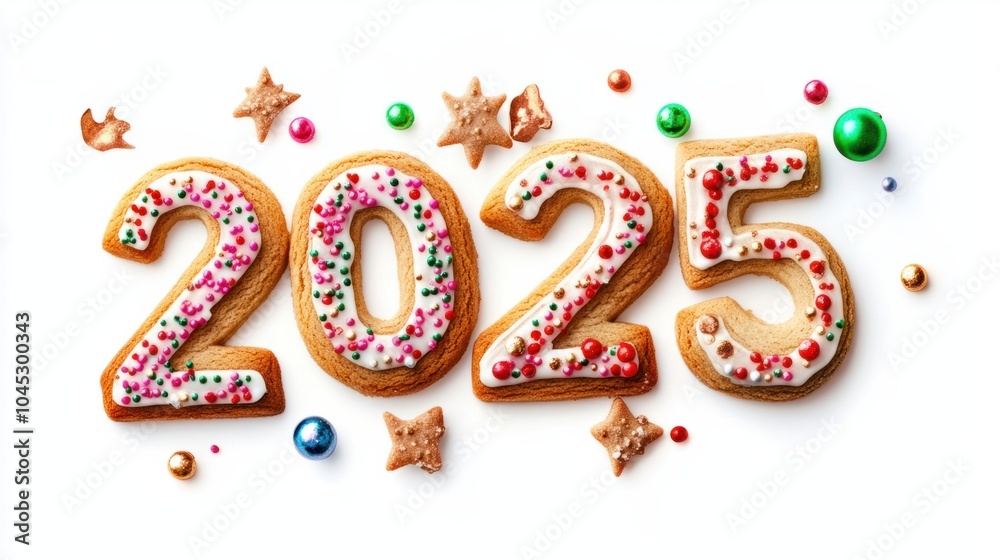 New Year party cookies with New Year party cookies with