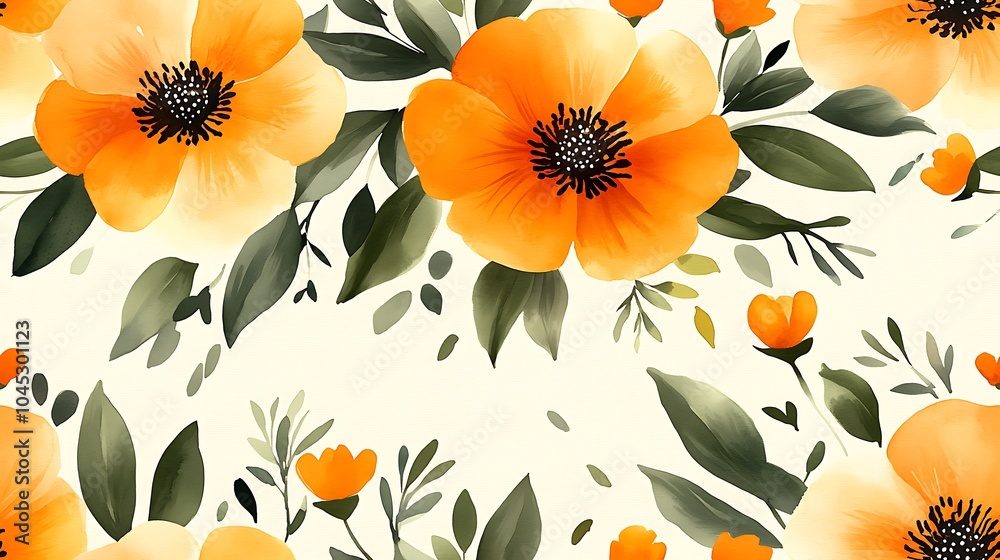 Blooming Floral Seamless Pattern Design