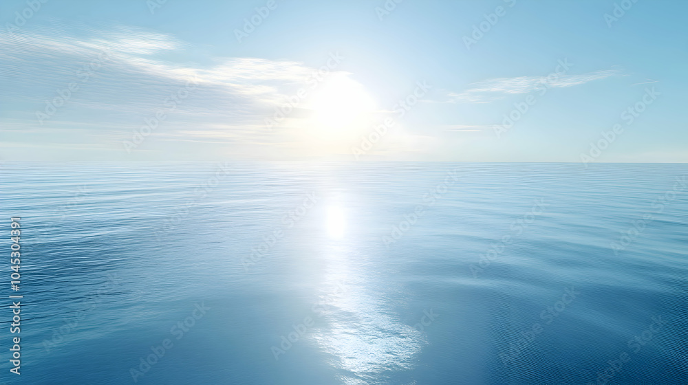 Fototapeta premium A soft gradient light blue background transitioning from pale blue to white, giving a calm and refreshing feel, like a clear summer sky