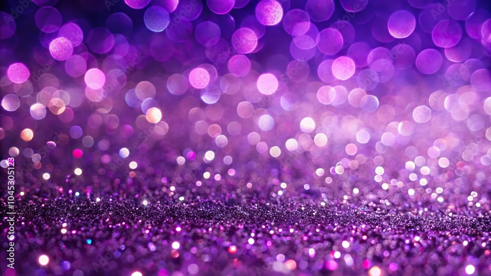 Christmas abstract background with purple glitter texture and bokeh, suitable for panoramic view, with blank copy space Christmas abstract background with purple glitter texture and bokeh, suitable for panoramic view, with blank copy space