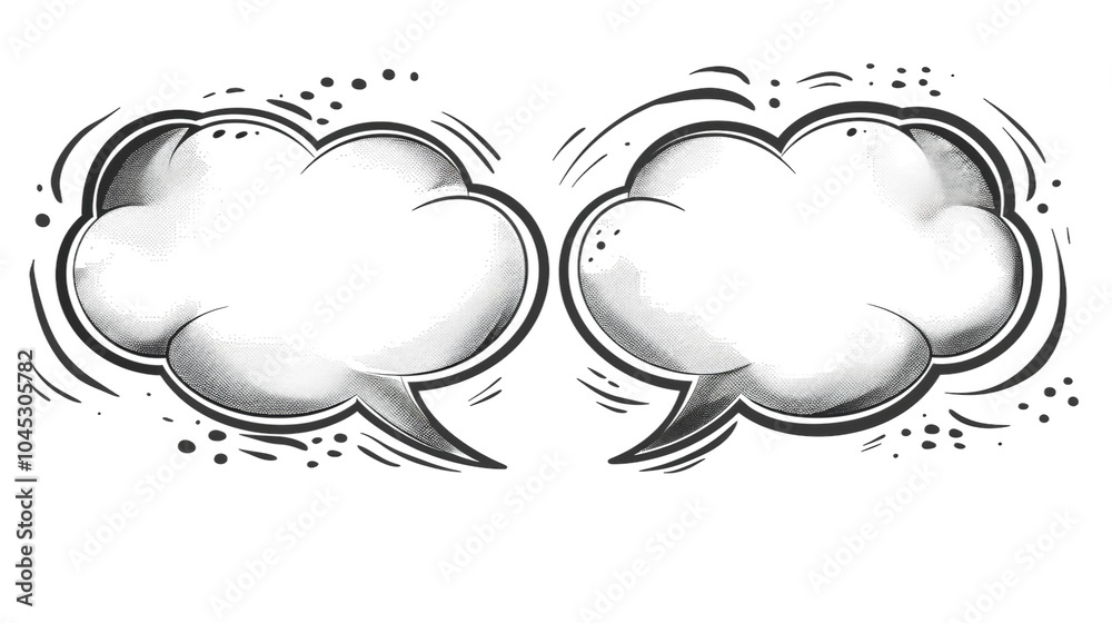 A collection of comic speech bubbles and dialogue balloons on transparent backgrounds, offering creative design elements for communication, conversation, and visual storytelling in graphic design. A collection of comic speech bubbles and dialogue balloons on transparent backgrounds, offering creative design elements for communication, conversation, and visual storytelling in graphic design.