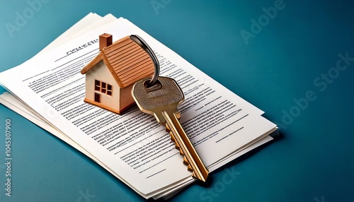 House key and mortgage documents.