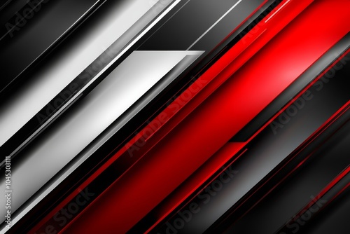 Dynamic abstract design with red and black diagonal lines