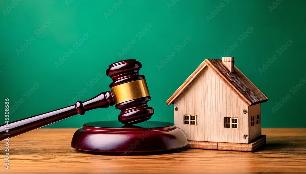 Law concept with house and gavel. Law concept with house and gavel.