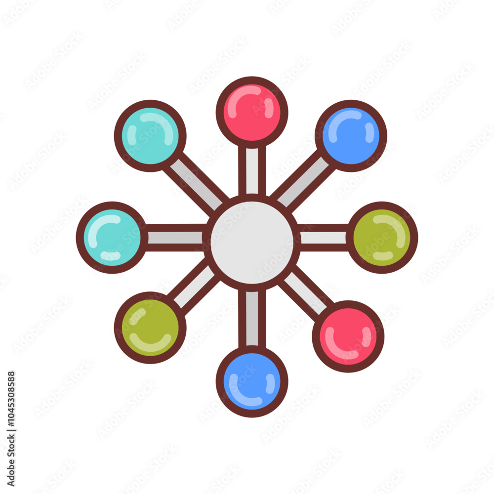 Molecule Filled Icons , Vector illustration Molecule Filled Icons , Vector illustration