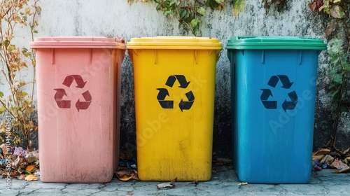Sustainable waste management practices, focusing on reducing, reusing, and recycling waste materials.